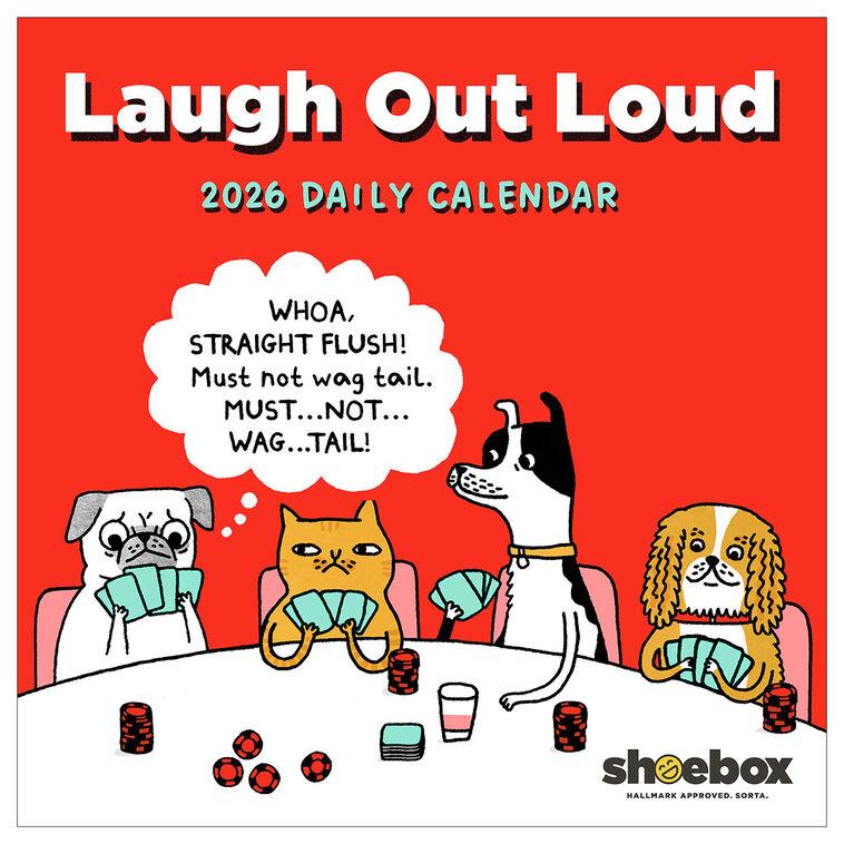 hallmark Time Factory Hallmark Shoebox Laugh Out Loud 2026 Daily Desktop Calendar