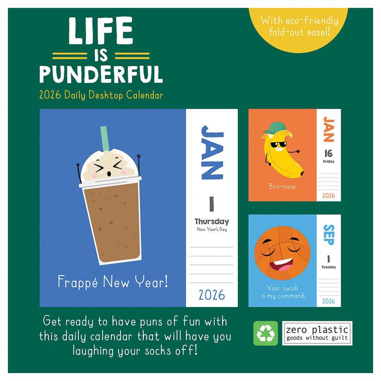 Hallmark Time Factory Life Is Punderful Funny 2026 Daily Desktop Calendar