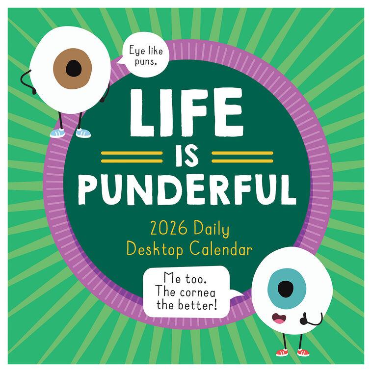hallmark Time Factory Life Is Punderful Funny 2026 Daily Desktop Calendar