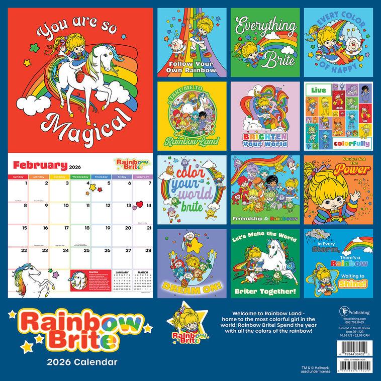 Hallmark Time Factory Rainbow Brite You've Got The Power 2026 Wall Calendar