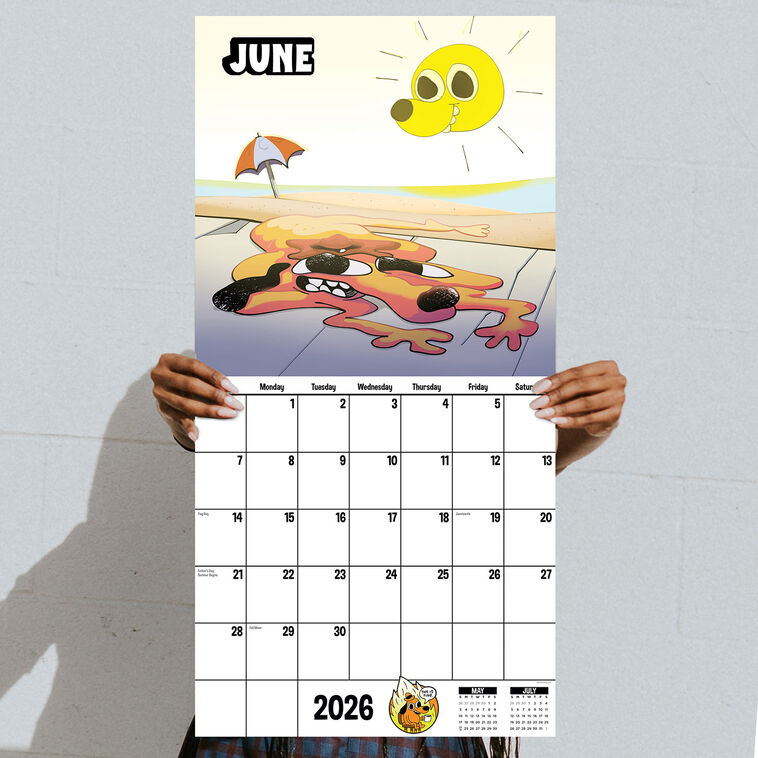 Hallmark Time Factory This Is Fine Cartoons Funny 2026 Wall Calendar