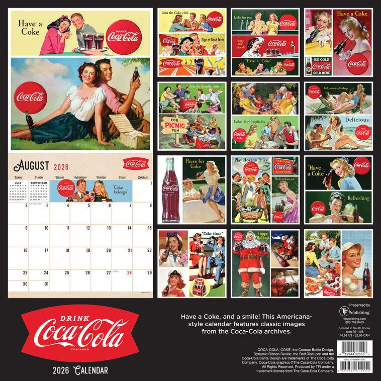 Hallmark Time Factory Vintage Coca-Cola Ads 2026 Wall Calendar