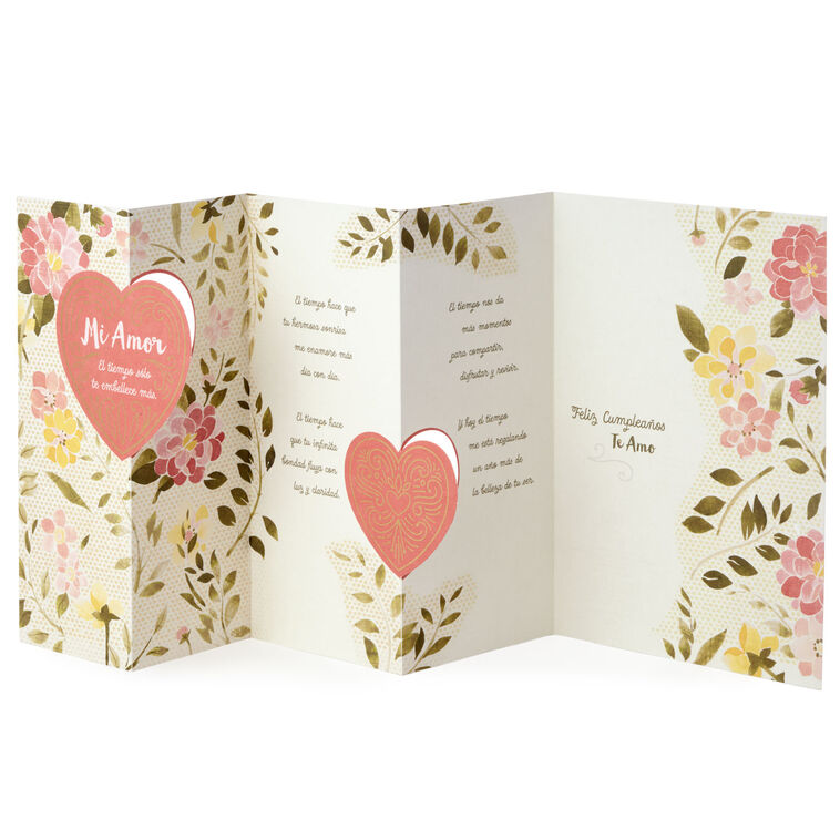Hallmark Time Only Makes You More Beautiful To Me Spanish-Language Birthday Card