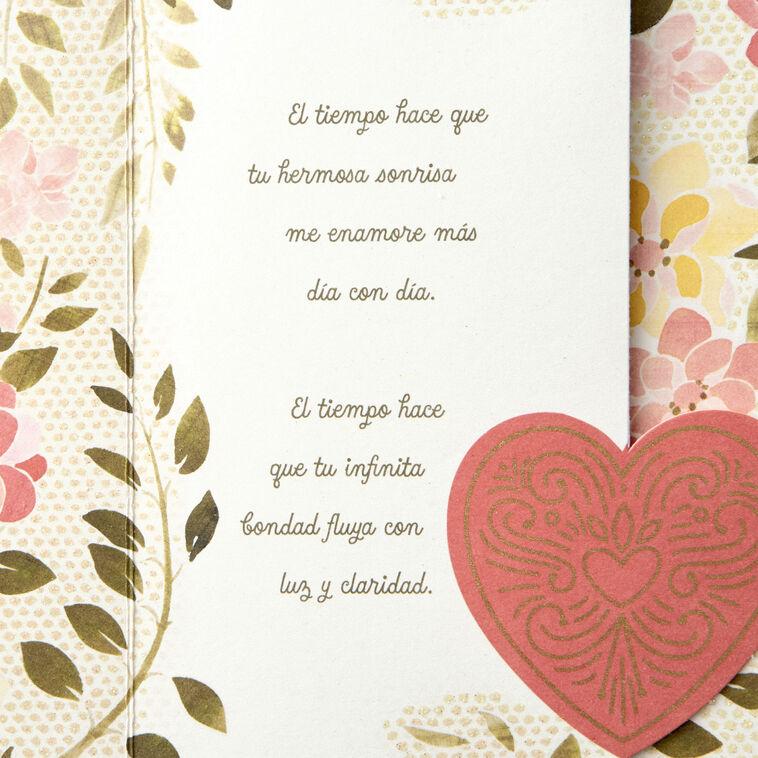 Hallmark Time Only Makes You More Beautiful To Me Spanish-Language Birthday Card