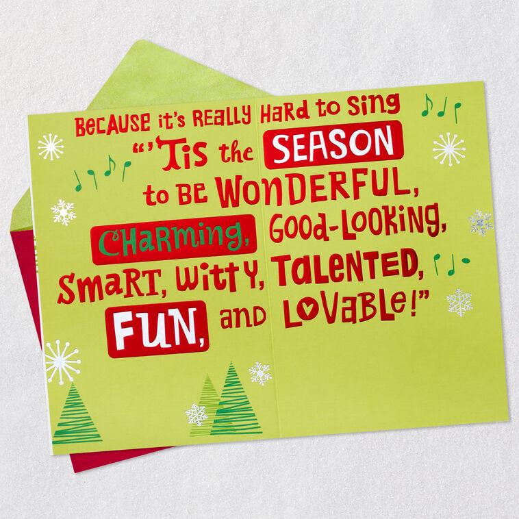 Hallmark Tis The Season Funny Christmas Card For Grandson