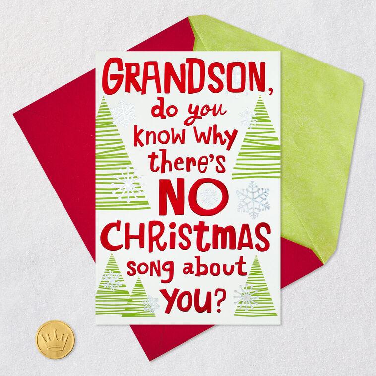 Hallmark Tis The Season Funny Christmas Card For Grandson