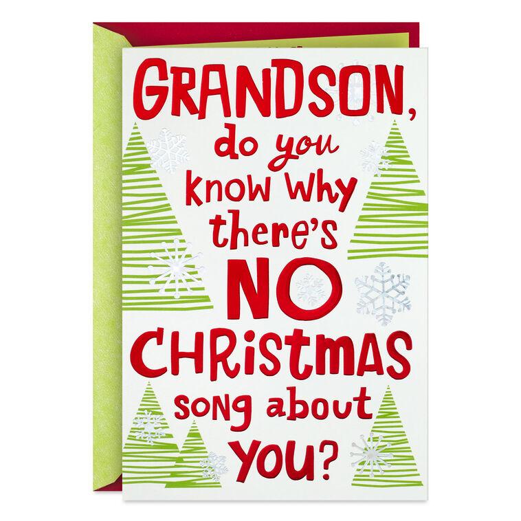 hallmark Tis the Season Funny Christmas Card for Grandson
