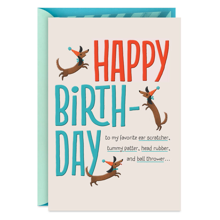 hallmark To My Favorite Ear Scratcher Birthday Card From Dog