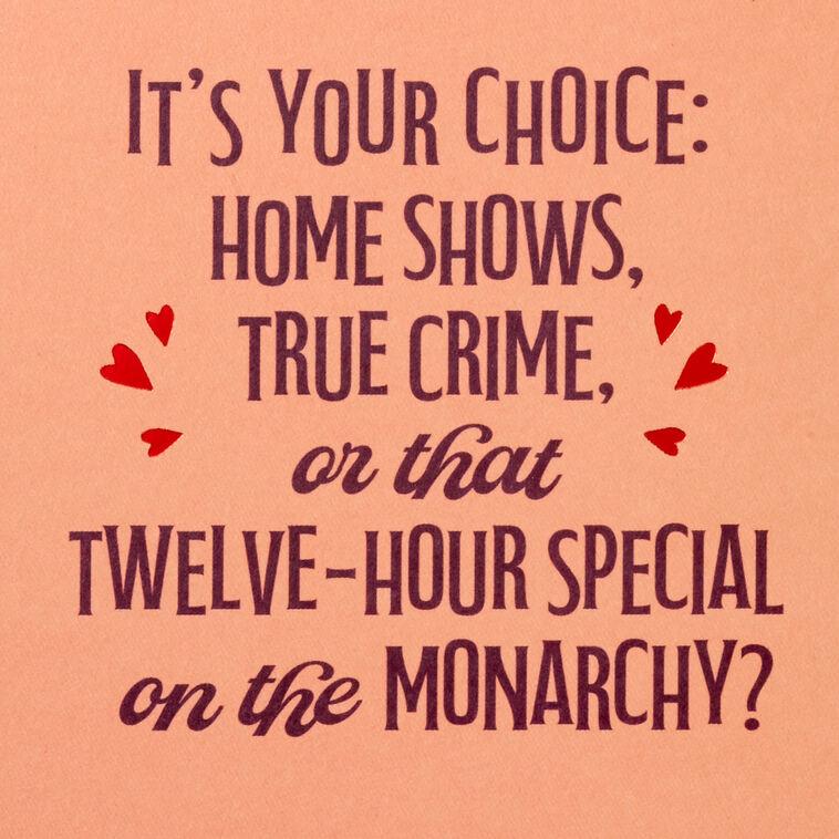 Hallmark To My TV Buddy Funny Romantic Birthday Card