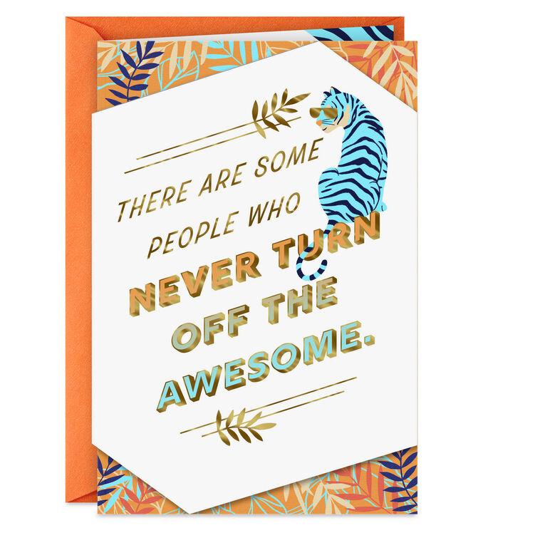 hallmark To Someone Who Never Turns Off the Awesome Birthday Card