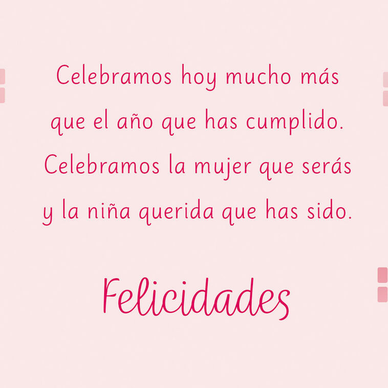 Hallmark Today We Celebrate You Spanish-Language Quinceañera Card
