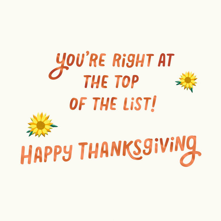 Hallmark Top Of The Grateful List Thanksgiving Card For Granddaughter