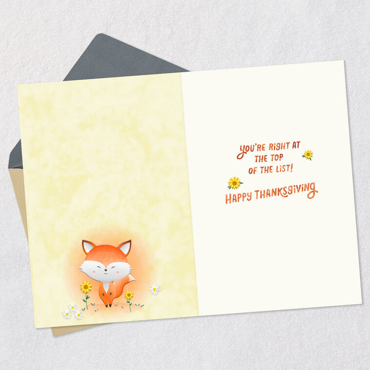 Hallmark Top Of The Grateful List Thanksgiving Card For Granddaughter