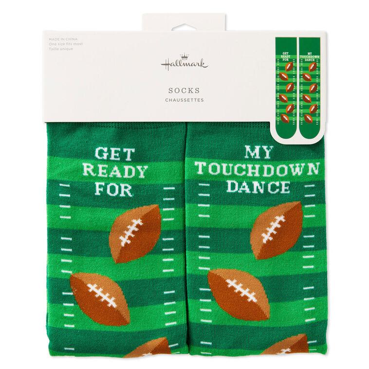 Hallmark Touchdown Dance Football Novelty Crew Socks
