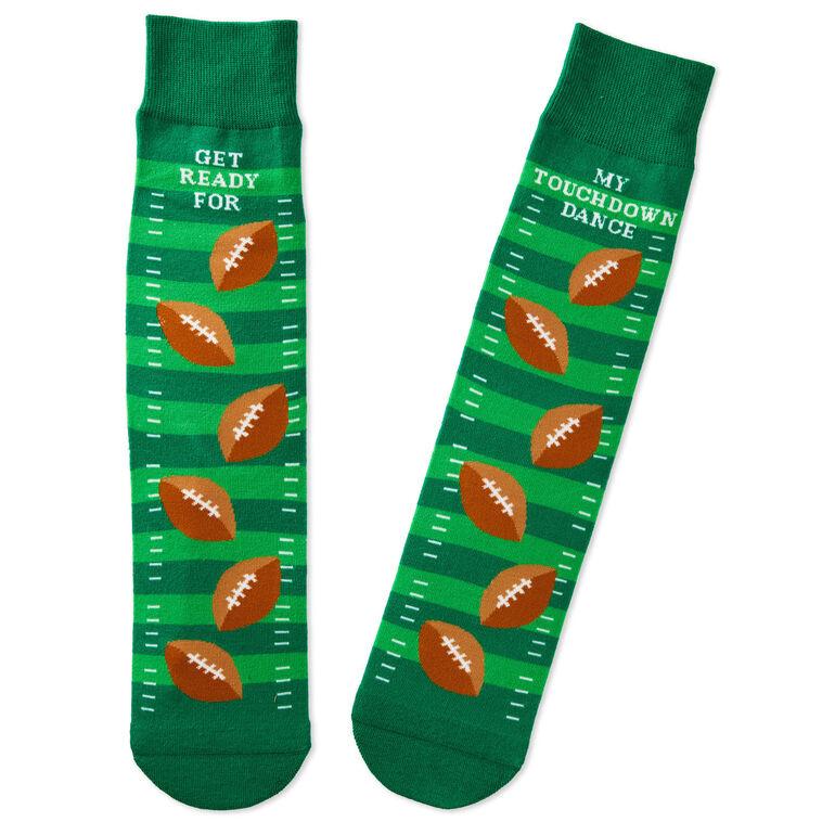 hallmark Touchdown Dance Football Novelty Crew Socks