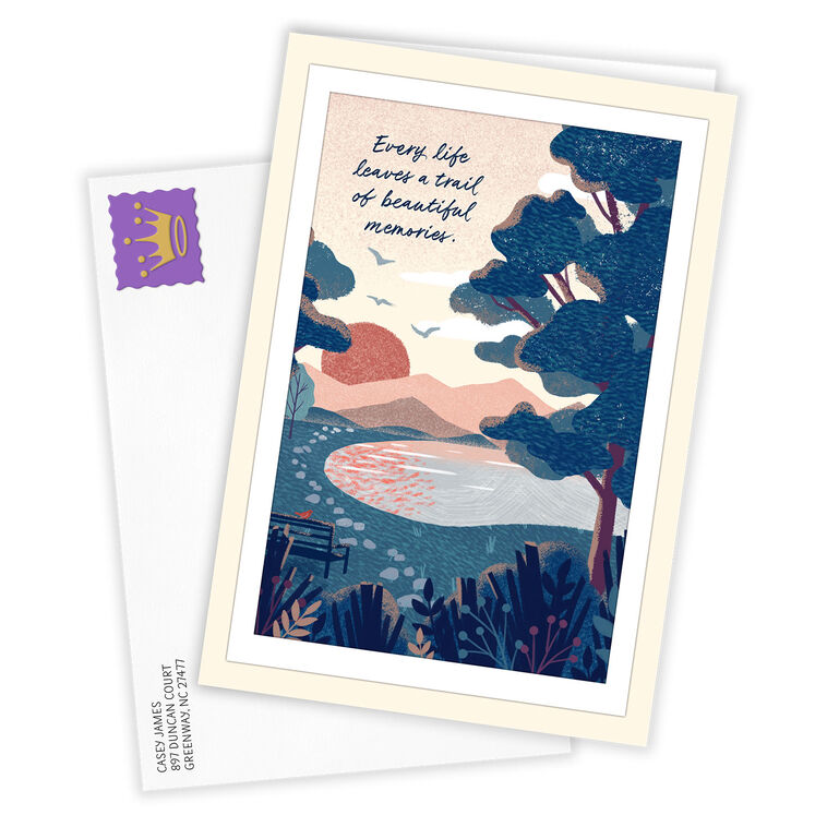 Hallmark Trail Of Beautiful Memories Custom Sympathy Card