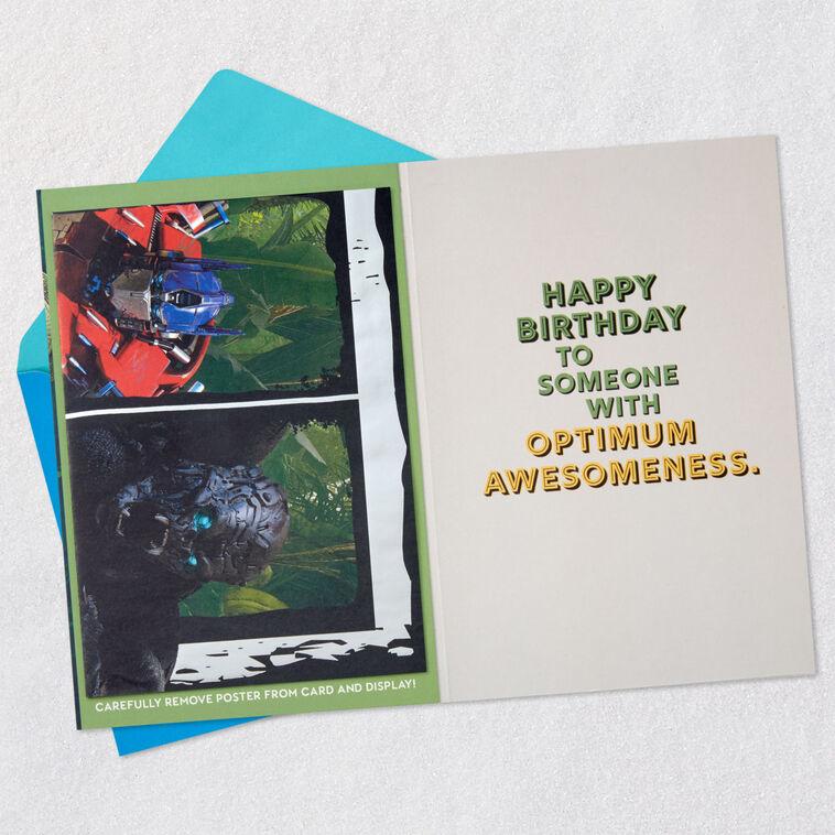 Hallmark Transformers: Rise Of The Beasts™ Birthday Card With Removable Poster
