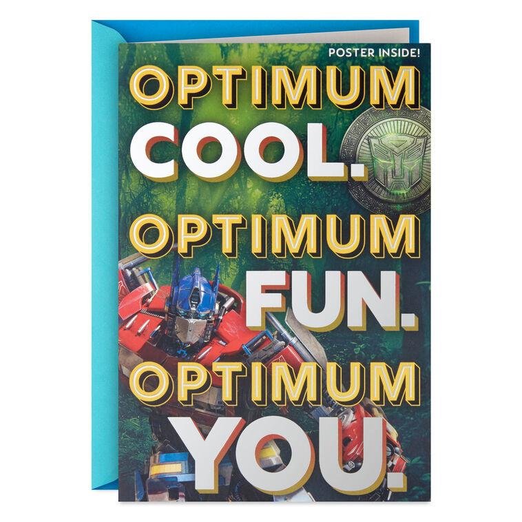 hallmark Transformers: Rise of the Beasts™ Birthday Card With Removable Poster