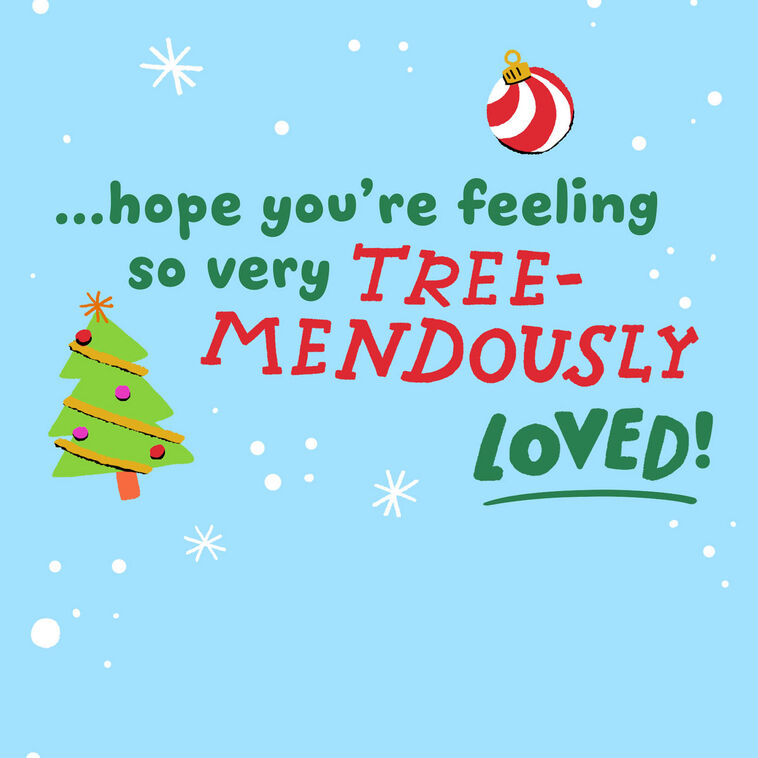 Hallmark Tree-Mendously Loved Christmas Card For Kids