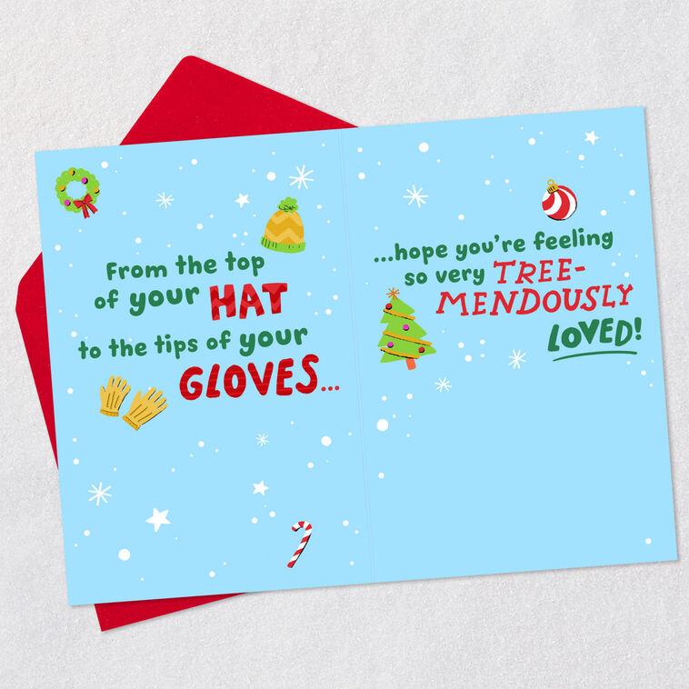 Hallmark Tree-Mendously Loved Christmas Card For Kids