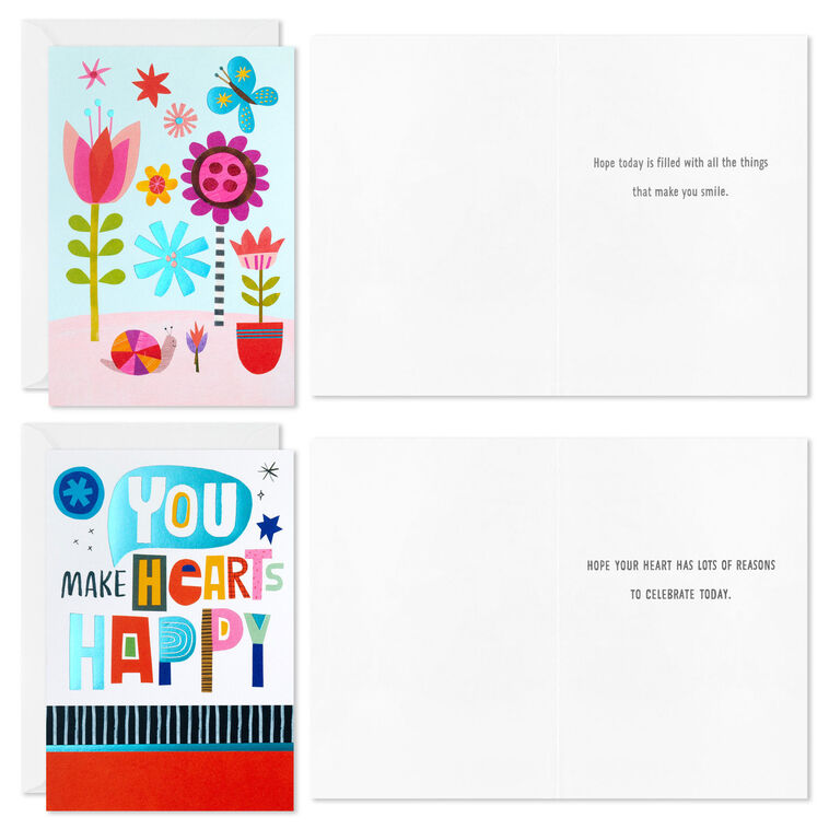 Hallmark Trendy Lettering Boxed All-Occasion Cards Assortment Pack Of 12