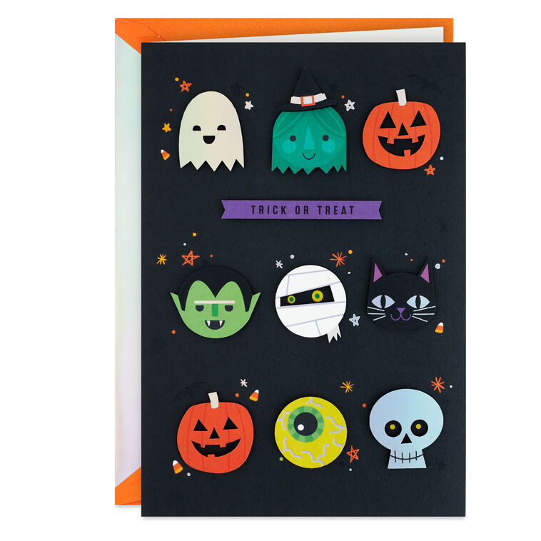 hallmark Trick or Treat Halloween Icons Halloween Card