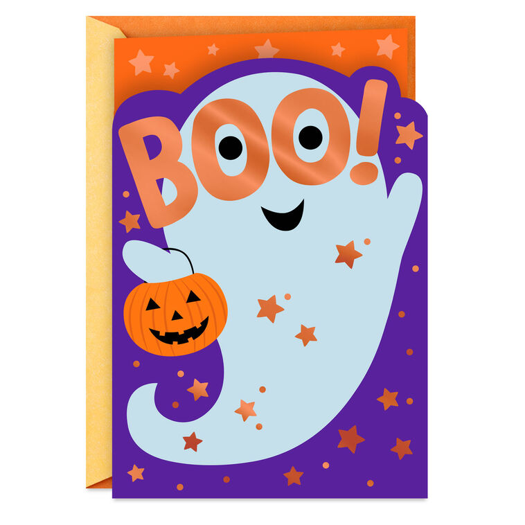 hallmark Trick-or-Treating Ghost Halloween Card for Kids