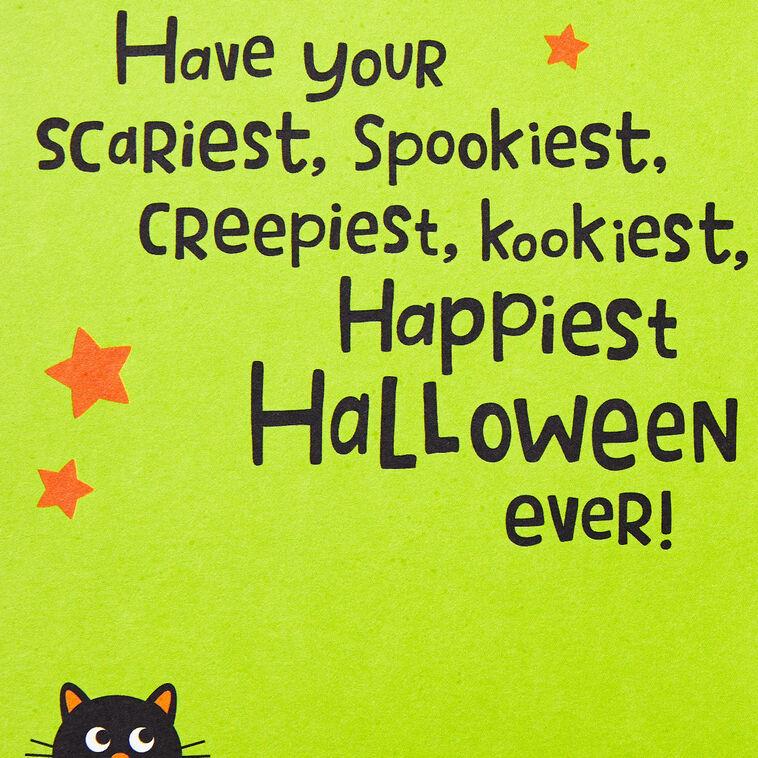 Hallmark Trick-or-Treating Ghost Halloween Card With Stickers