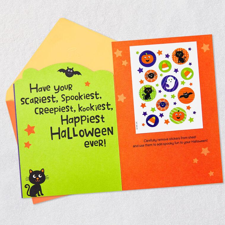 Hallmark Trick-or-Treating Ghost Halloween Card With Stickers