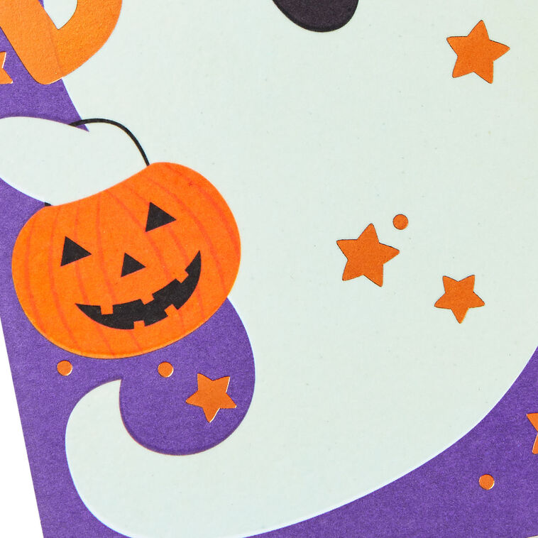Hallmark Trick-or-Treating Ghost Halloween Card With Stickers