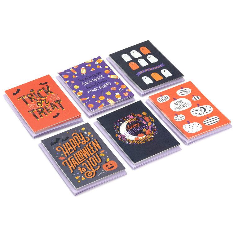 hallmark Tricks and Treats Assorted Blank Halloween Cards Pack of 36