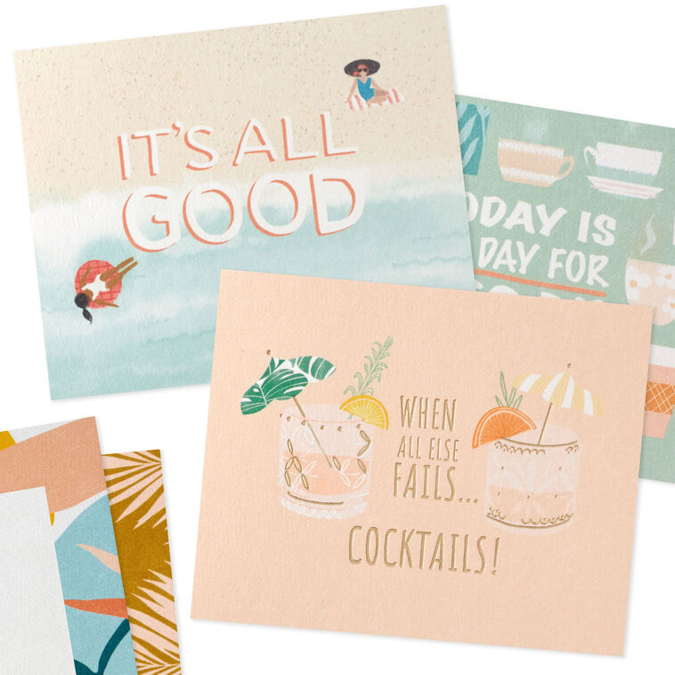 Hallmark Tropical Garden Memo Cube With Note Pads And Note Cards