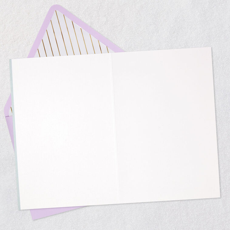 Hallmark Tropical Leaves And Purple Flowers Blank Card