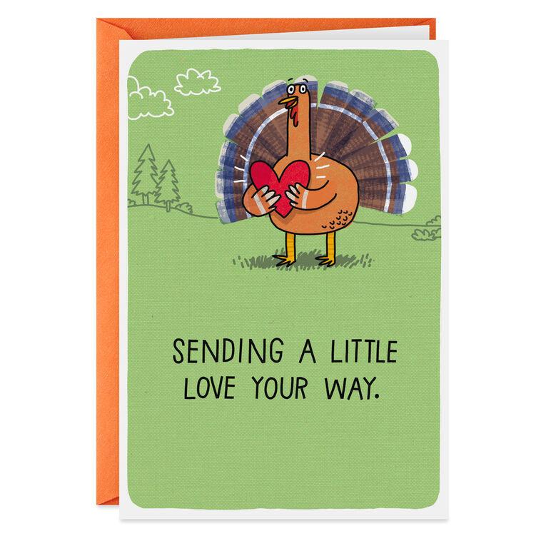 hallmark Turkey Sending a Little Love Thanksgiving Card