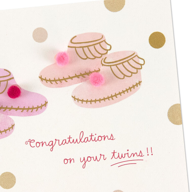 Hallmark Twice The Happiness And Love New Baby Girl Card For Twin Daughters