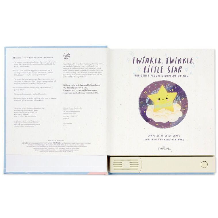 Hallmark Twinkle Twinkle Little Star And Other Favorite Nursery Rhymes Recordable Storybook