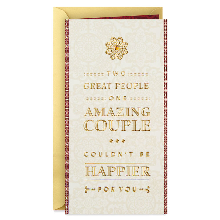 hallmark Two Great People One Amazing Couple Money Holder Wedding Card