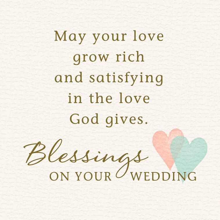 Hallmark Two Hearts One Love Religious Wedding Card