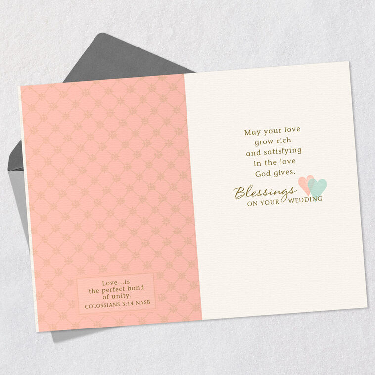 Hallmark Two Hearts One Love Religious Wedding Card