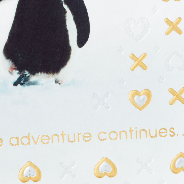 Hallmark Two Penguins Holding Hands Anniversary Card For Couple