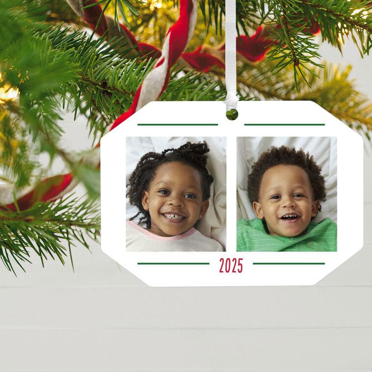 Hallmark Two-Photo Metal Personalized Ornament Custom Photo And Text