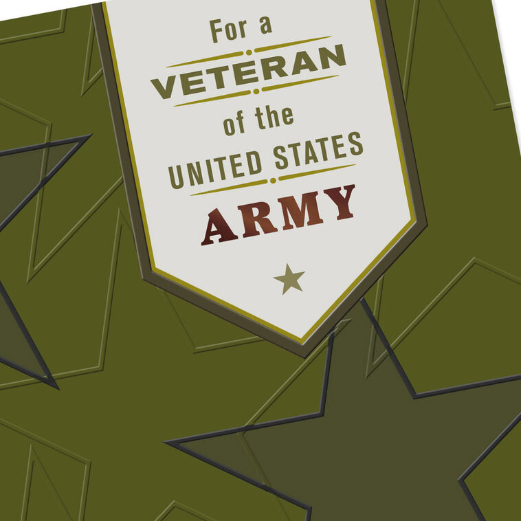 Hallmark U.S. Army Thank You For Your Service Veterans Day Card