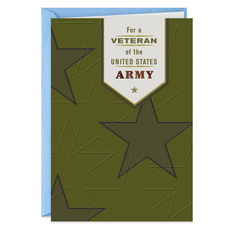 hallmark U.S. Army Thank You for Your Service Veterans Day Card