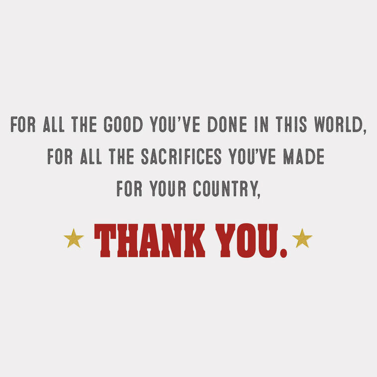 Hallmark U.S. Marine Corp Grateful For Your Service Veterans Day Card
