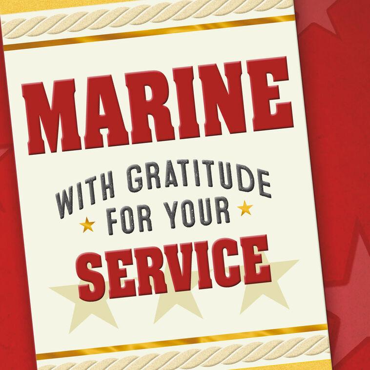 Hallmark U.S. Marine Corp Grateful For Your Service Veterans Day Card