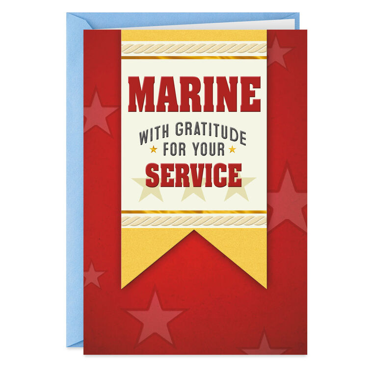 hallmark U.S. Marine Corp Grateful for Your Service Veterans Day Card