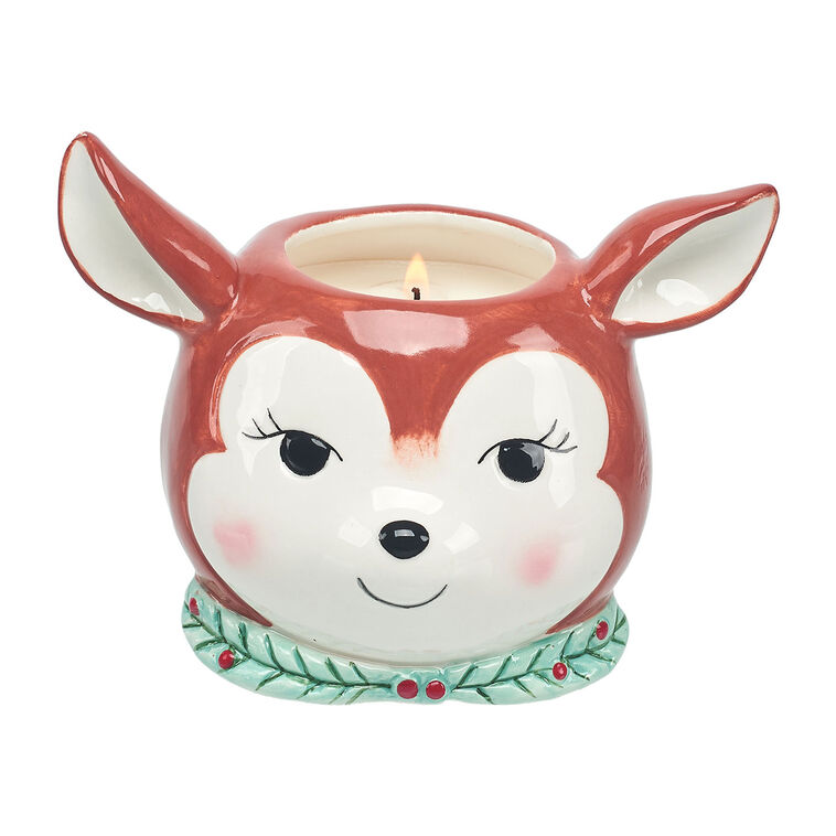 Hallmark Under The Mistletoe Scented Ceramic Reindeer Candle