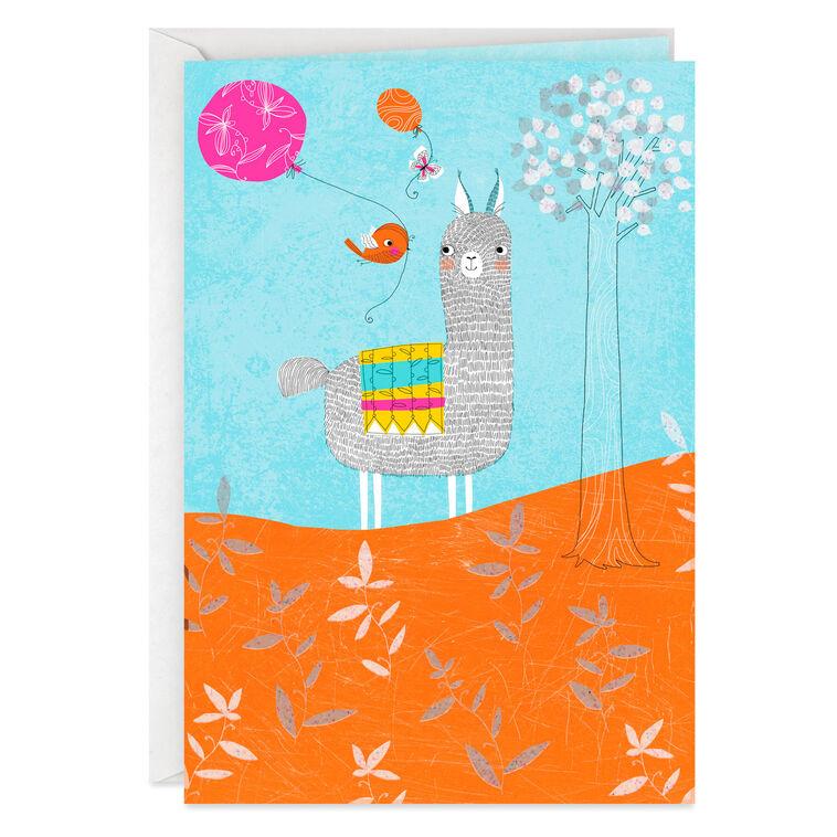 hallmark UNICEF Llama Love and Laughter Birthday Card