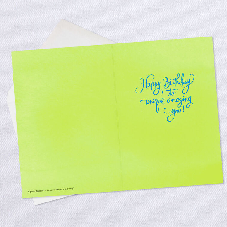 Hallmark UNICEF One-of-a-Kind Wonderful Peacock Feather Birthday Card