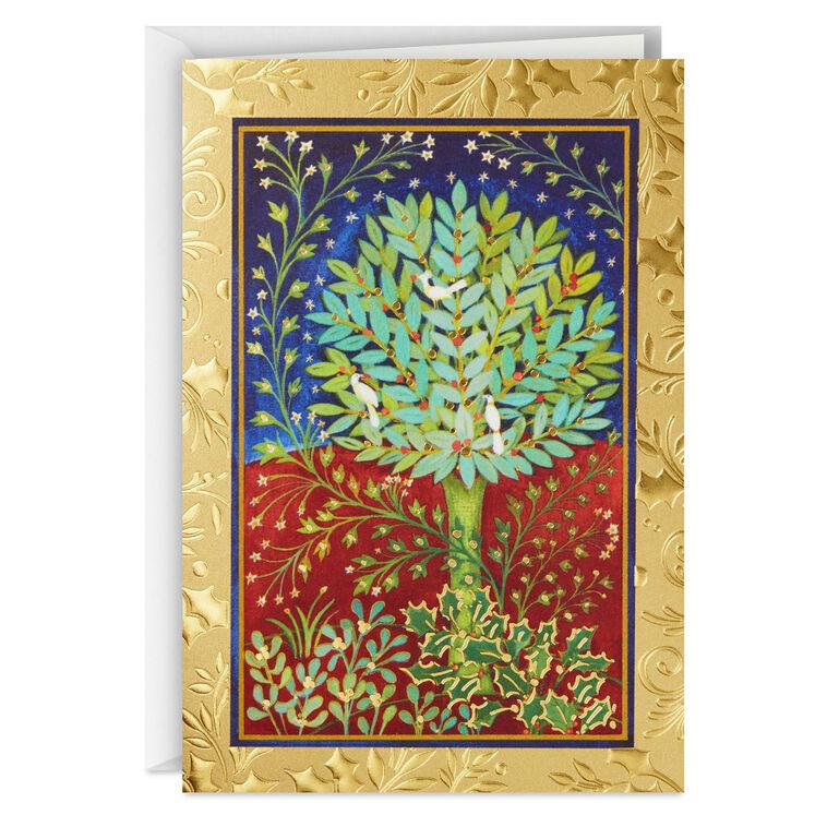 Hallmark UNICEF Peaceful Holly Tree Boxed Christmas Cards Pack Of 20